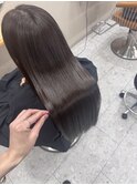 ラベンダーブラウン 髪質改善トリートメント ロングヘア 三宮