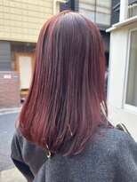 ラレイ ハラジュク(Lalei harajuku)&nbsp;【白石】ブリーチなし暖色ワインレッド原宿学割U24