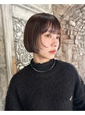ミニボブ×顔まわりレイヤー