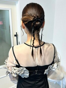 アンニュ(annuy)の写真/結婚式のお呼ばれヘアが高評価♪トレンドを押さえた人気のカチモリ/シニヨン/カジュアルアレンジはお任せ◎