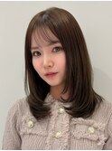 【長谷川】シースルーバングミディアムレイヤー