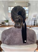 シンプルヘアアレンジ