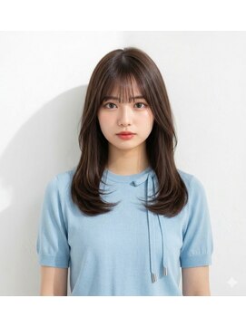 レフラム 獨協大学前店(le:fro:m) セミロング20代30代ストレートレイヤー前髪なし前髪あり獨協