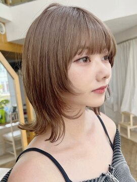 バイオレット 表参道店(Violet) ミディアムレイヤーシャギーカットレイヤーボブダークブラウン