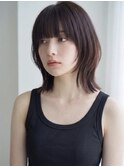 暗髪×レイヤーボブ