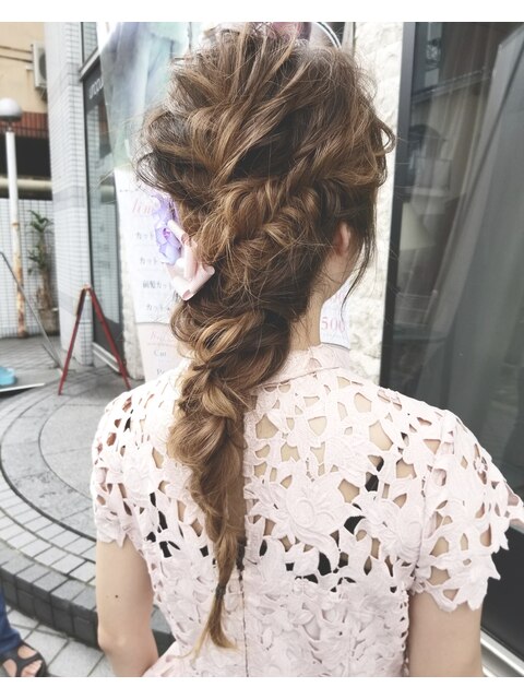 【unopulir小林】フィッシュボーンハニーヘア二次会セット