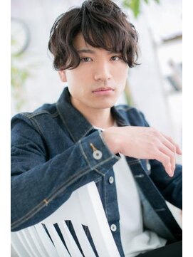 ヘアアンドビューティー ミック(Hair & Beauty miq) ランダムパーマブルージュカラーくせ毛風ウェットヘアc1