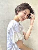 メゾンドイギー(MAISON de IGGY)&nbsp;透明感シースルーショート◎大人かわいい/カーキグレージュ