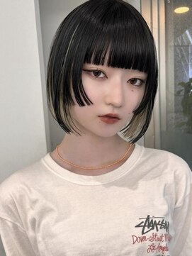 レコ 渋谷(LECO) コントラストカラー姫カットボブ
