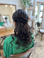 ロカット サロン(Roquat Salon)&nbsp;ハーフアップロングアレンジ【ヘアセット/立川/立川南/浴衣】