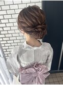 浴衣ヘア　アップスタイル　浴衣　ヘアセット