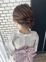 浴衣ヘア　アップスタイル　浴衣　ヘアセット