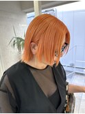 ★小顔似合わせカット顔まわりレイヤーオレンジ★
