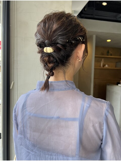 結婚式参列ヘアセットボブアレンジ/今枝