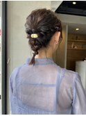 結婚式参列ヘアセットボブアレンジ/今枝