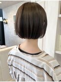 福山人気アッシュブラウン切りっぱなしボミニボブタッセルボブ夏