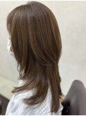絶壁解消/ひし形/大人可愛い/斜めバング/40代/ミセスヘア22C