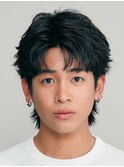 心斎橋フェザーパーマフェザーショートセンターパート20代緩め