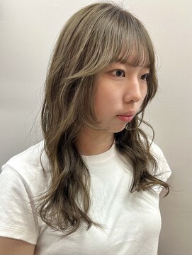 ヌープヘアーアイス(NUUP.hair ici) ロングレイヤーカット/ハイライトカラー/ハッシュカット