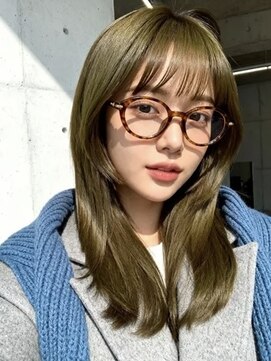 タッセルボブウルフボブマッシュウルフミディアムヘアカラー