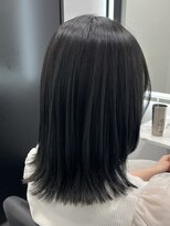 ピリオド 赤坂(Period.)&nbsp;ミディアムヘアーブルーブラックカラー髪質改善　赤坂見附