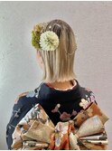 【卒業式ヘアセット】結婚式/銀座/ショートボブ/和装/アレンジ