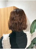 ボブ×パーマ