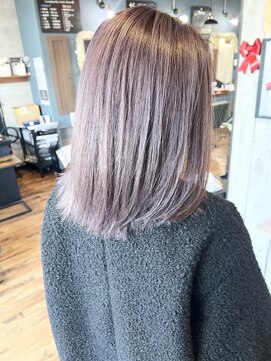 ロイズ ヘアデザイン アンド スパ(LOES) 似合わせカット×ピンクベージュ×ホワイトラベンダー