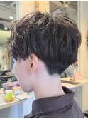 骨格映えボーイッシュショート×ニュアンスパーマ フクザワ