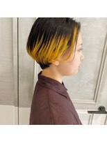 ガリカ(Gallica kinshicho)&nbsp;『 バレイヤージュ × イエロー』小顔ひし形シルエットshort ☆