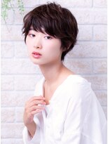 ヘアーアートシフォン 川口東口店(hair art chiffon)&nbsp;フリンジウェーブ&ココアブラウンの大人かわいいセシルカット