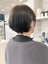 キャアリー(Caary)&nbsp;福山市美容室Caary人気 暗髪くすみグレージュショートボブ