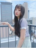 ブルーブラック/デジタルパーマ/大人可愛い