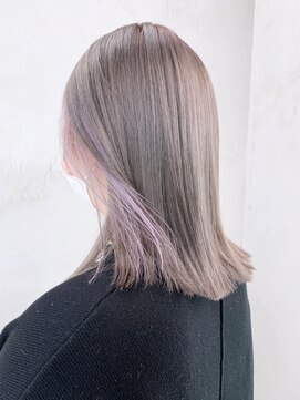 アルバム 銀座(ALBUM GINZA) インナーラベンダー_アースカラーくびれヘアツートン_ba375922