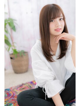 ミック 日暮里店(miq) 斜めバングで目力!ヴェールカラー内巻きワンカールb1