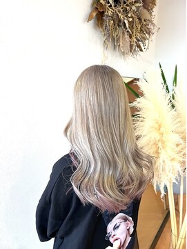 スタジオフィット(STUDIO FITTO) ・ミルクティーベージュ×インナーカラーピンクラベンダー・