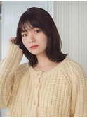 レイヤーミディアム似合わせカットイメチェンフルバング