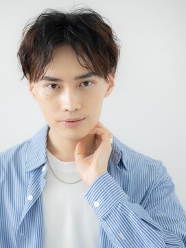 モッズヘア メン 新所沢店(mod's hair men) センターパートで爽やかグレージュカラーラフマッシュA新所沢