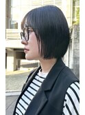 黒髪ボブ/ショートボブ/ぷつっとボブ/耳掛けボブ/ボブヘア