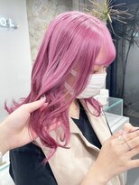 ソル ジングウマエ(SOL JINGUMAE)&nbsp;ダブルカラーピンクベージュピンクブラウンカラーレイヤーカット