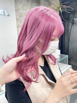 ソル ジングウマエ(SOL JINGUMAE) ダブルカラーピンクベージュピンクブラウンカラーレイヤーカット