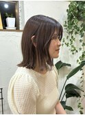 外はねボブ/結べるボブ/ボブ/レッドブラウン/ナチュラルレッド