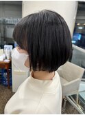 40代50代大人ショートボブ髪質改善白髪染め酸性ストレート