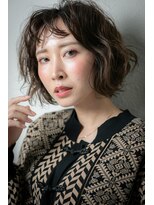 カバーヘア ブリス 戸田公園西口店(COVER HAIR bliss)&nbsp;くすみベージュ乾かすだけ抜け感ボブパーマv戸田公園20代30代