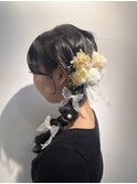 サイド編みおろし◇卒業式ヘアセット