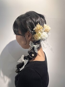スティル ヘアアンドアイラッシュ(STILL hair&eyelash) 【森】サイド編みおろし◇卒業式ヘアセット