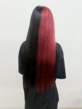 ミルヘアデザイン(mil hair design) ブリーチカラー　ハイライト　ミディアムロング　レイヤー