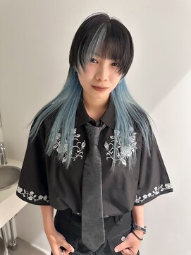 キオク(KIOX) 水色カラー インナーカラー