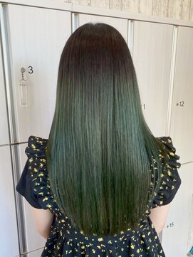 ヘアメイク アリエス 岩切店(HAIR MAKE aries) 大人抜け感オリーブグラデーション