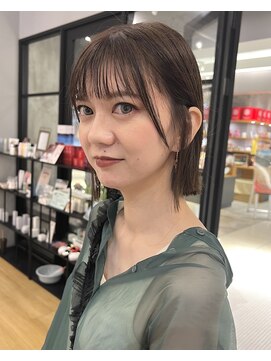 ジアン バイ ミルボン NU茶屋町+(GIEN by milbon) 切りっぱなしボブ/レイヤーボブ/耳かけ/朝楽/田中俊成